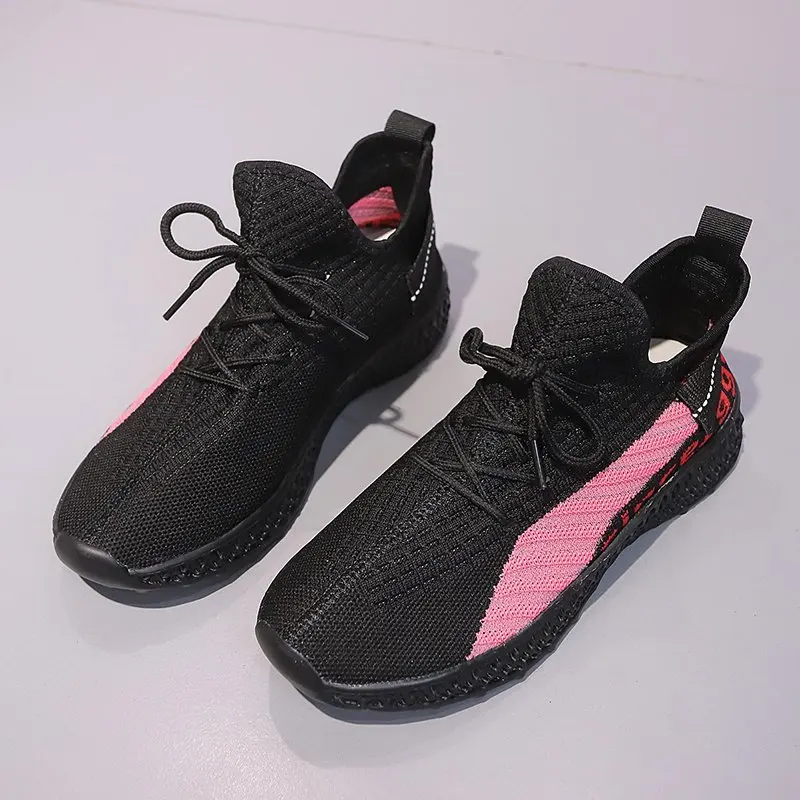 

2021 New Cushion Running Vulcanize Shoes Breathable Women's Sneakers Non Slip Lace Up Flats Damping Jogging Sport Shoes