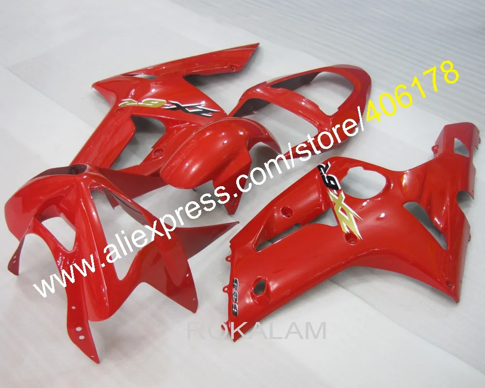 

03-04 ZX-6R Bodywork Set Fairing For Kawasaski Ninja ZX6R 2003 2004 Red Sport Bike Fairings Kit (Injection Molding)