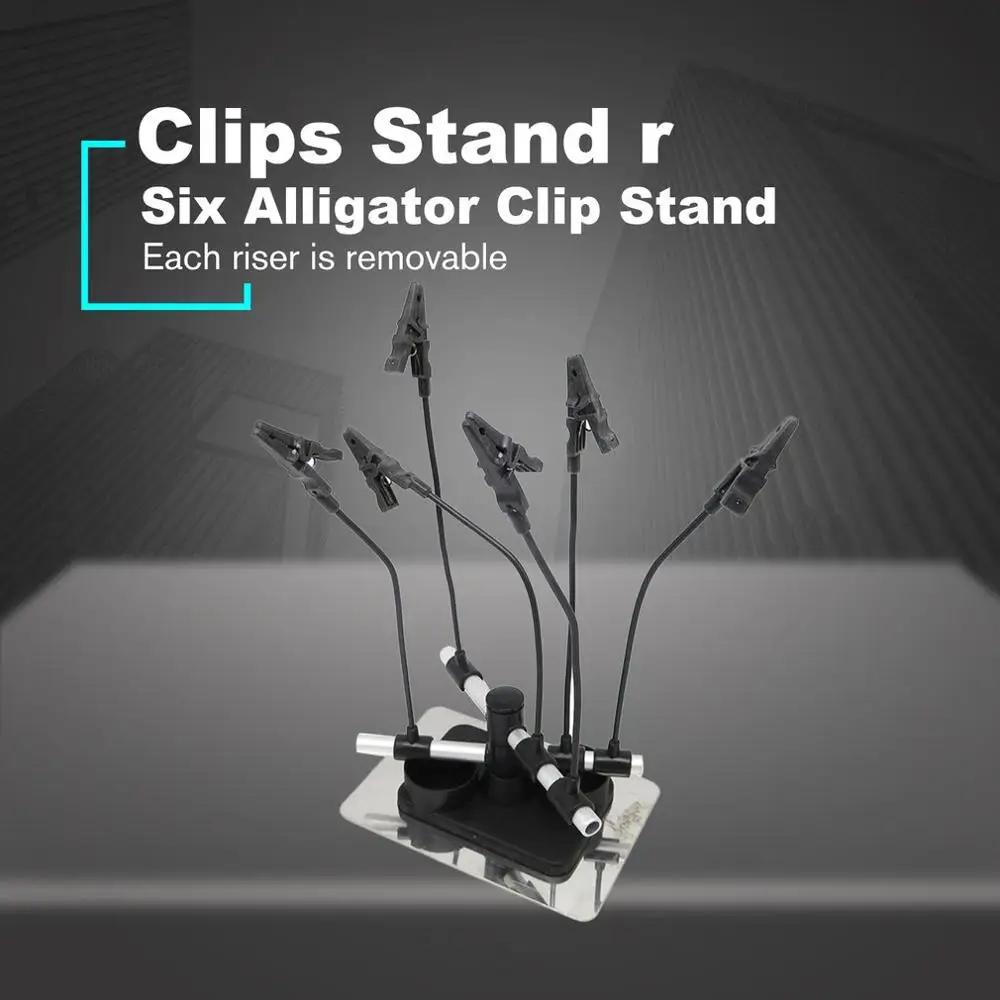 Шесть зажимов аллигатора стенд распылитель запчасти держатели Аэрограф