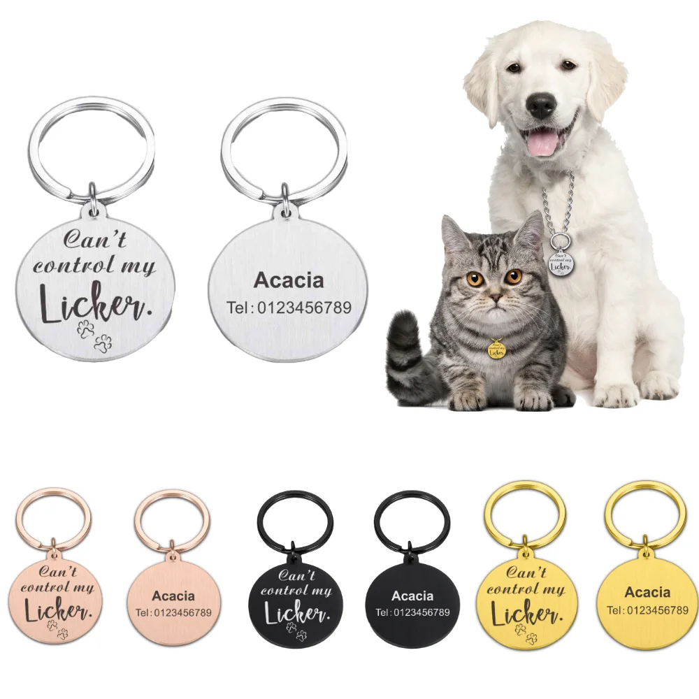 

Pet ID Tags Anti-lost ID Tag Collar Dog Personalized Engraved Pet Name for Cat Puppy Dog Collar Tag Custom Name Pet Accessories