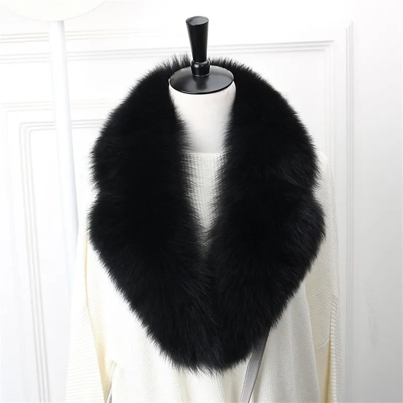 Натуральный Лисий мех воротник шарф костюм 100% натуральный Мех Воротник