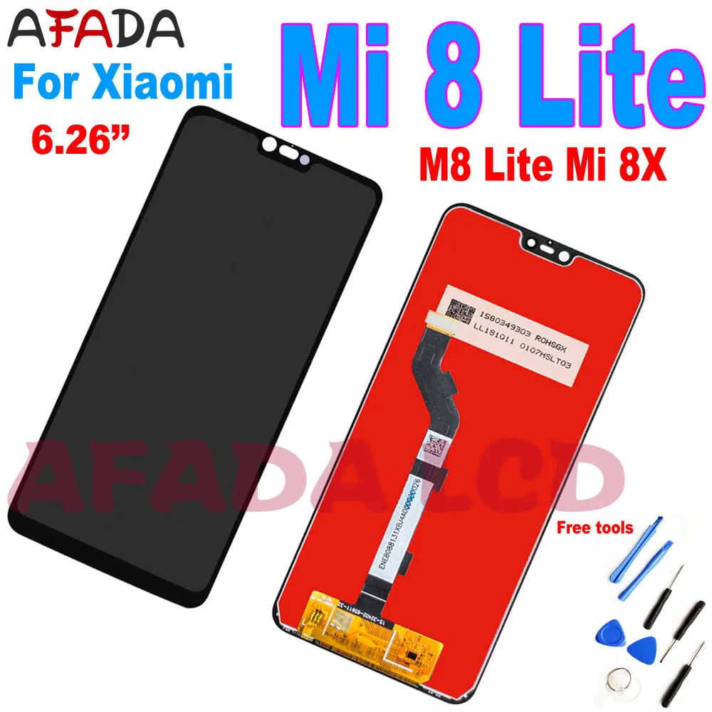 ЖК дисплей 6 26 дюйма для Xiaomi Mi 8 Lite с сенсорным экраном и дигитайзером в сборе Mi8 M8 8X
