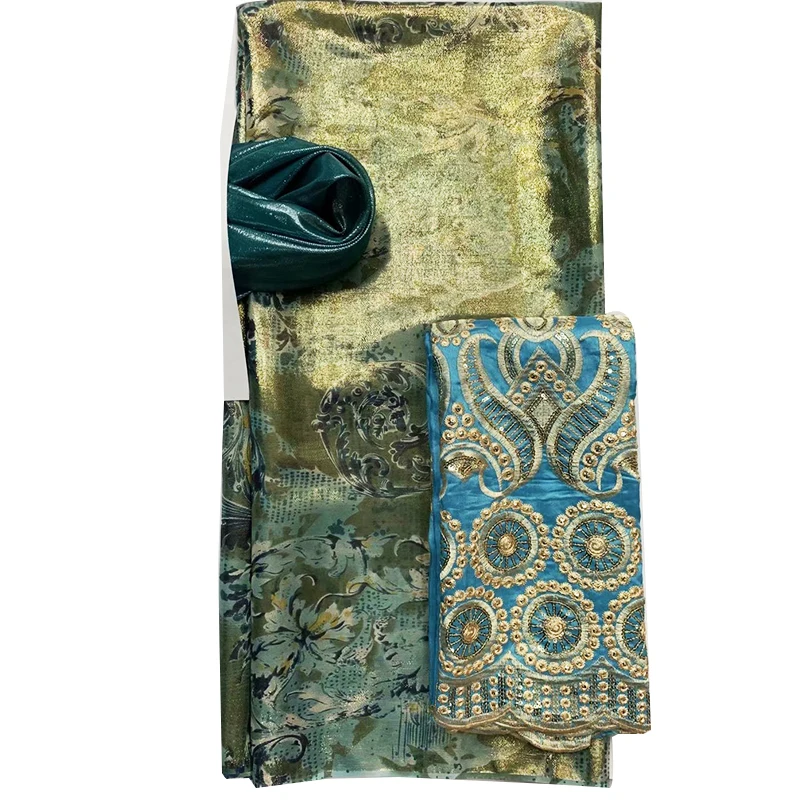 

Кружевные восковые материалы golden real silk george, мягкая нигерийская шелковая шифоновая ткань, африканская ткань, ткань с принтом горячая Распрод...