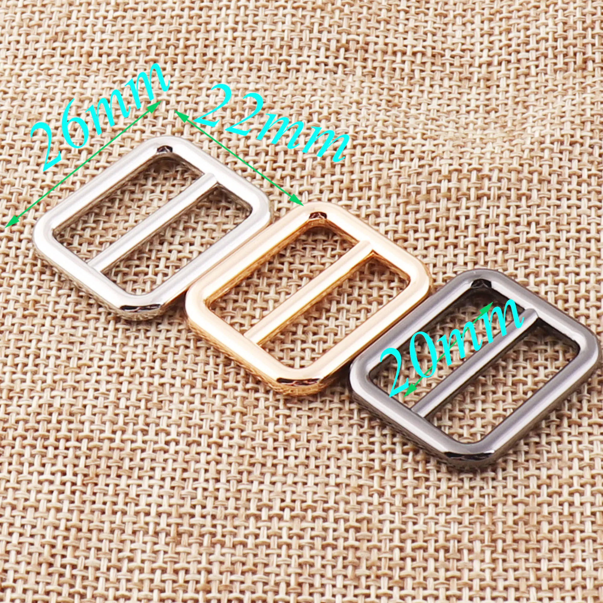 20 шт. металлические серебристые/металлические/бледно золотистые скользящие