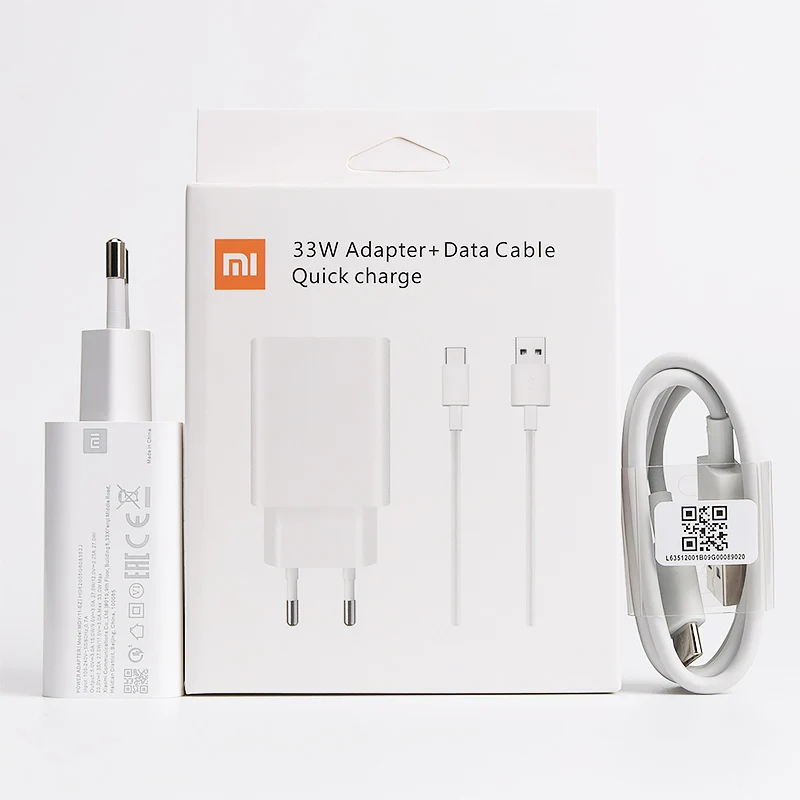 Зарядное устройство 33 Вт для xiaomi с европейской турбозарядкой оригинальный