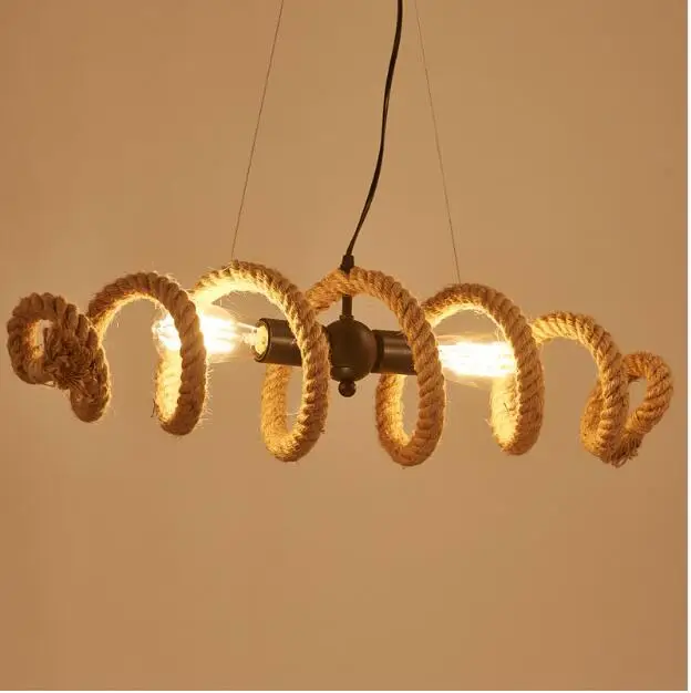 Скандинавский Ретро индустриальный креативный Лофт канделябр из пеньковой