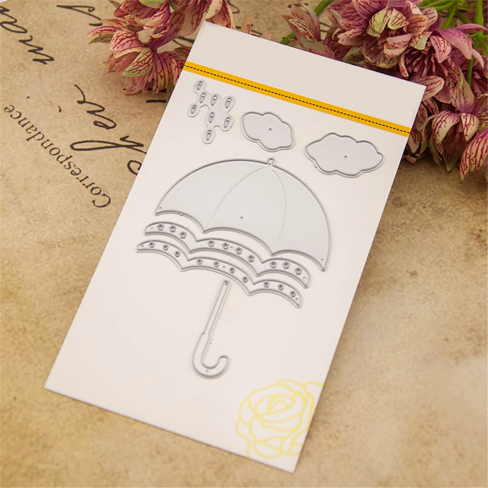 Дождевой зонт металлические Вырубные штампы скрапбукинг ремесло вырубки