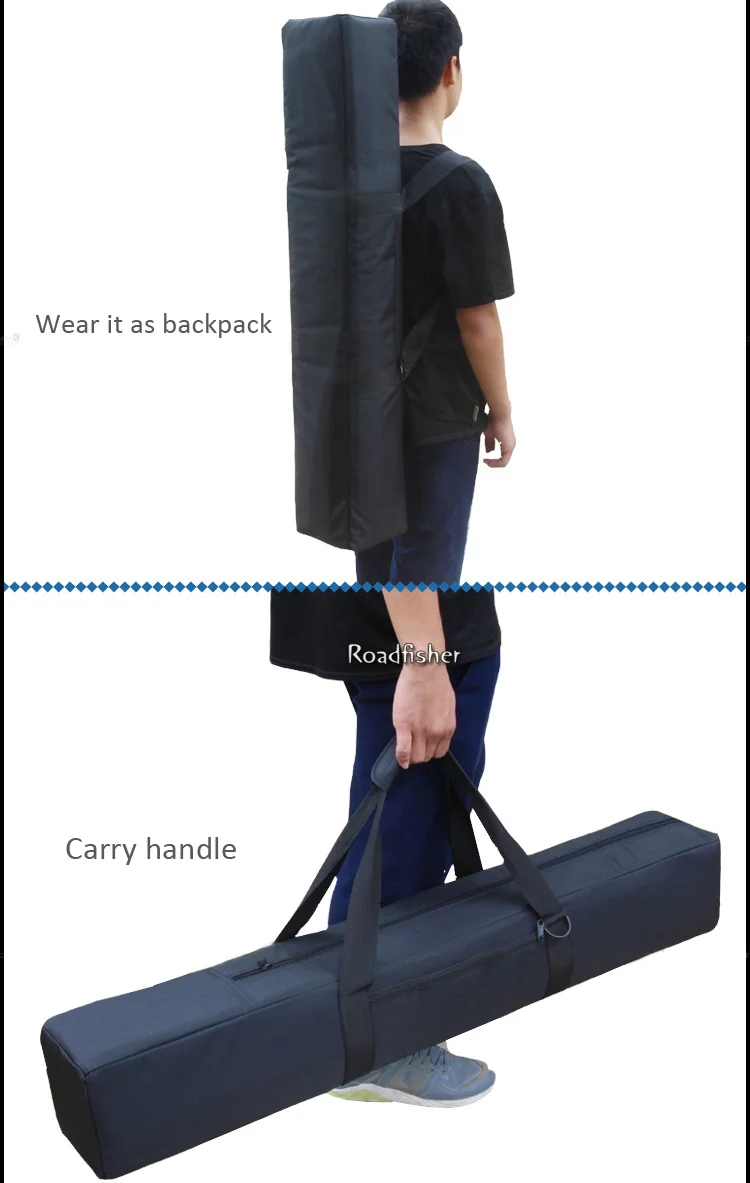 Drone Bags Roadfisher Thick Waterproof Tripod Bag Carry Case Holder For Live Photography Light Lamp Pole Stand Slide Rail Microphone Rack camera case