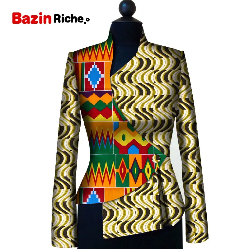 Африканская одежда для женщин Дашики пальто с принтом женское базовое Женский