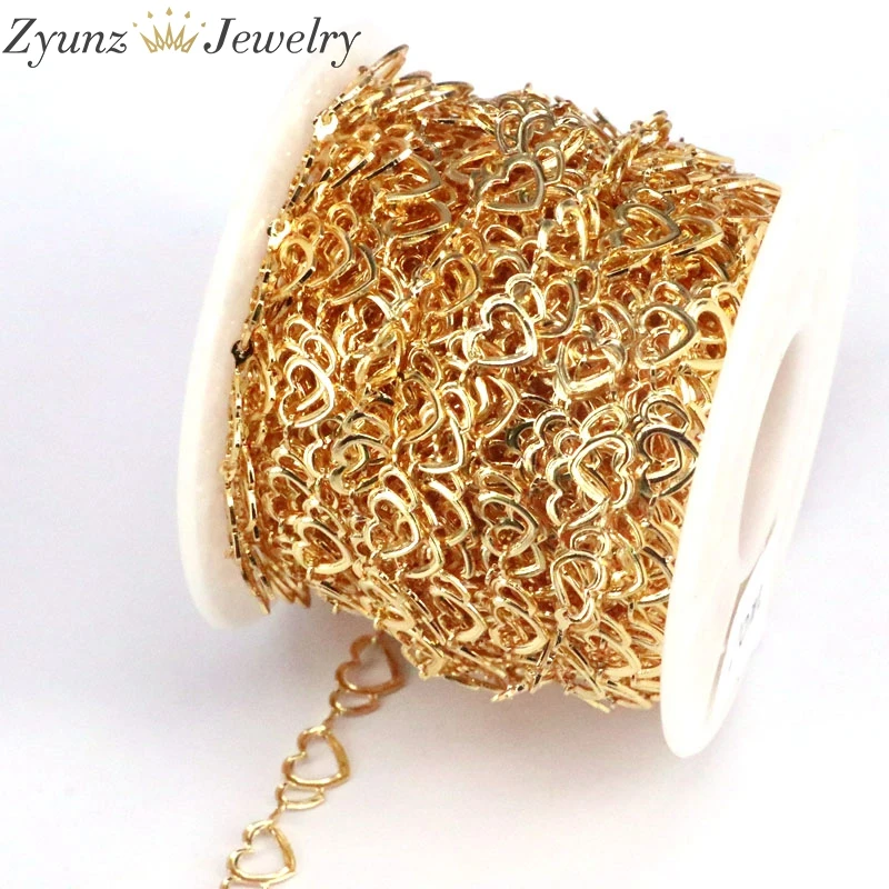 Цепочка для бижутерии сделай сам полая цепочка золотого цвета поделок 10 метров