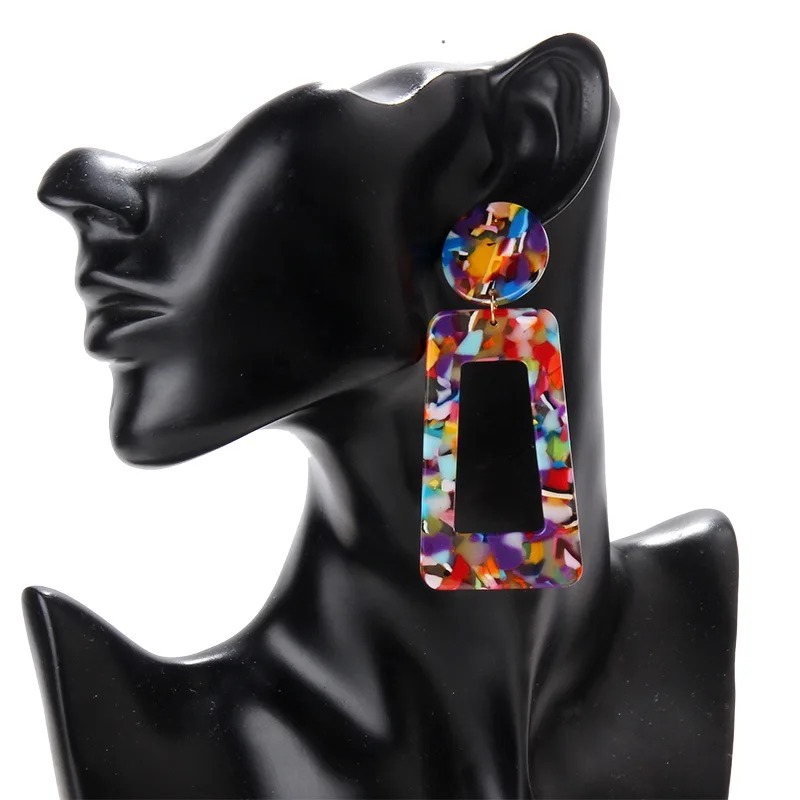 Большие Винтажные серьги для женщин геометрические массивные