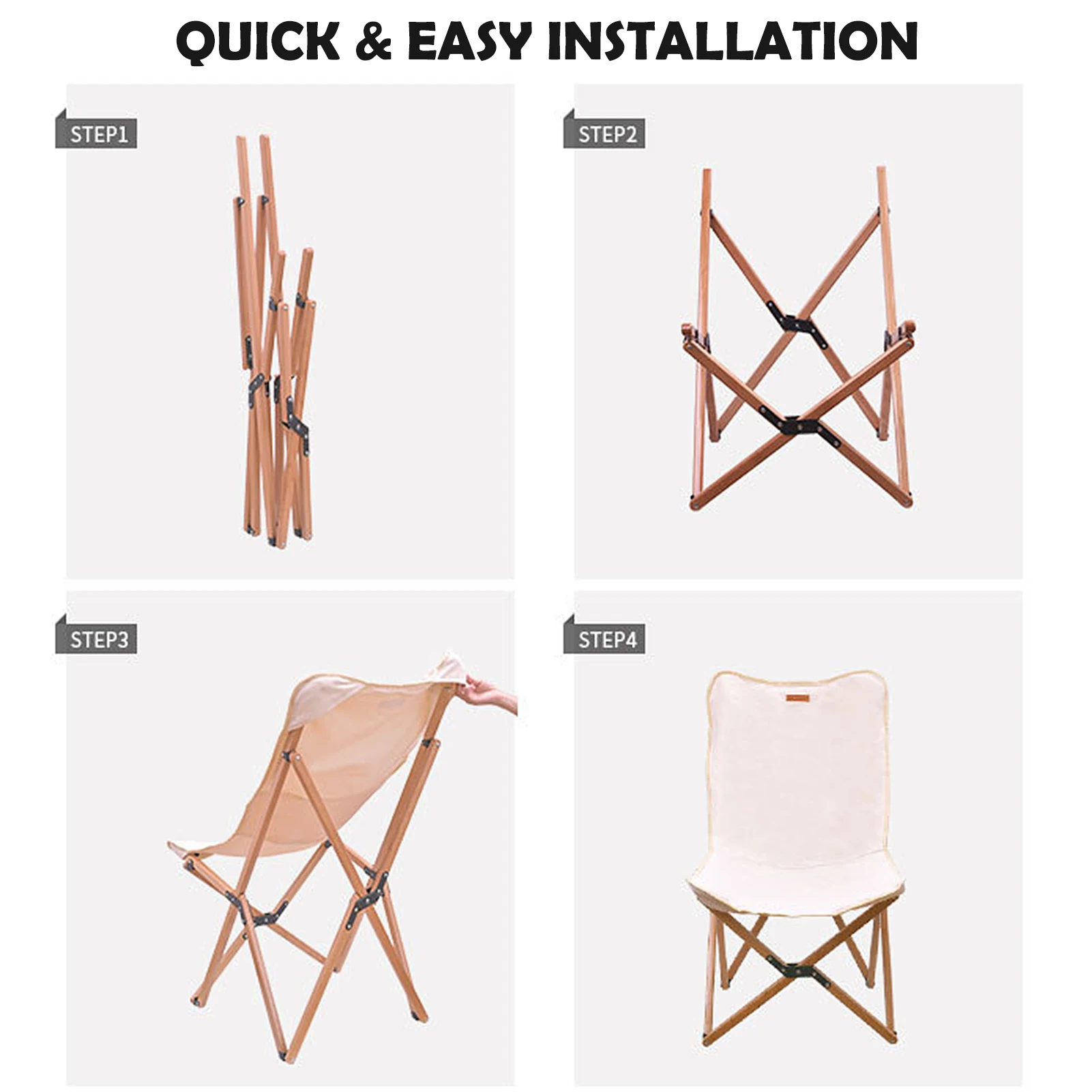 Beli Kursi Kayu Solid Kualitas Tinggi Luar Ruangan Berkemah Bepergian Memancing Mendaki BBQ Piknik Multifungsi Kursi Furnitur Rumah