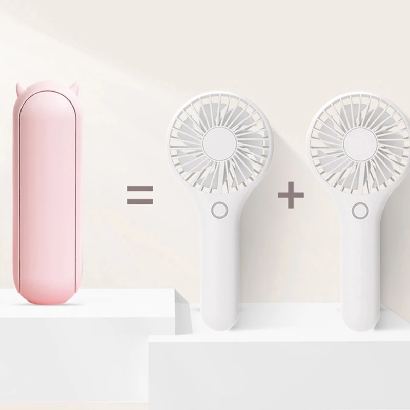 

Handheld Fan Foldable and Quiet Mini USB Rechargeable Fan Power Bank for Travel