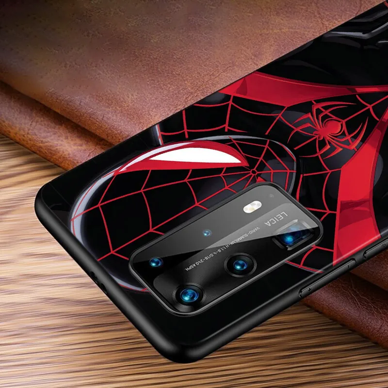 ТПУ силиконовый чехол с логотипом Человека-паука для Huawei P40 P30 P20 Pro P10 P9 P8 Lite E Plus 2019