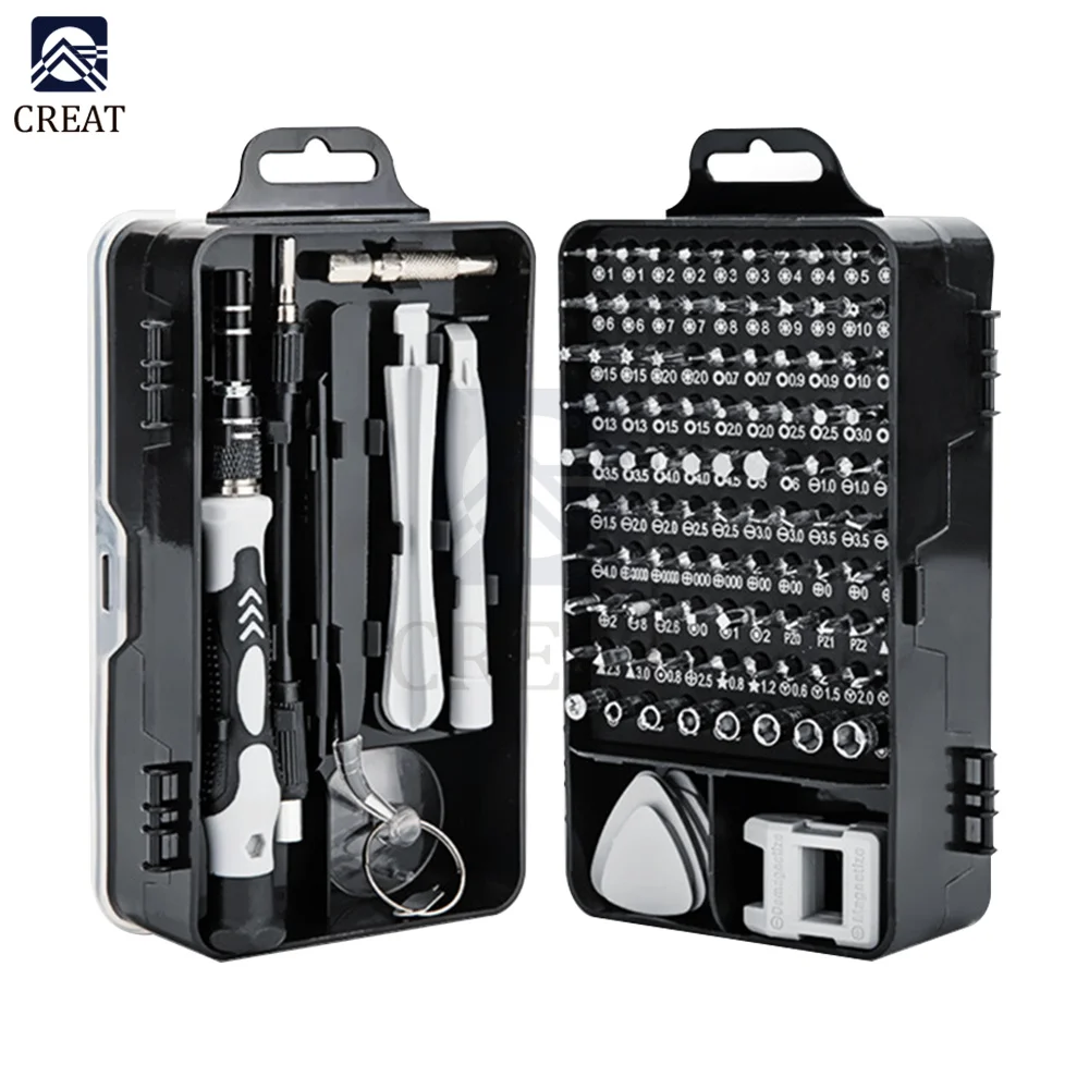 

Набор для ремонта компьютера 115 в 1 Набор Магнитных отверток для ноутбука, Набор прецизионных отверток, набор ударных отверток маленького ра...