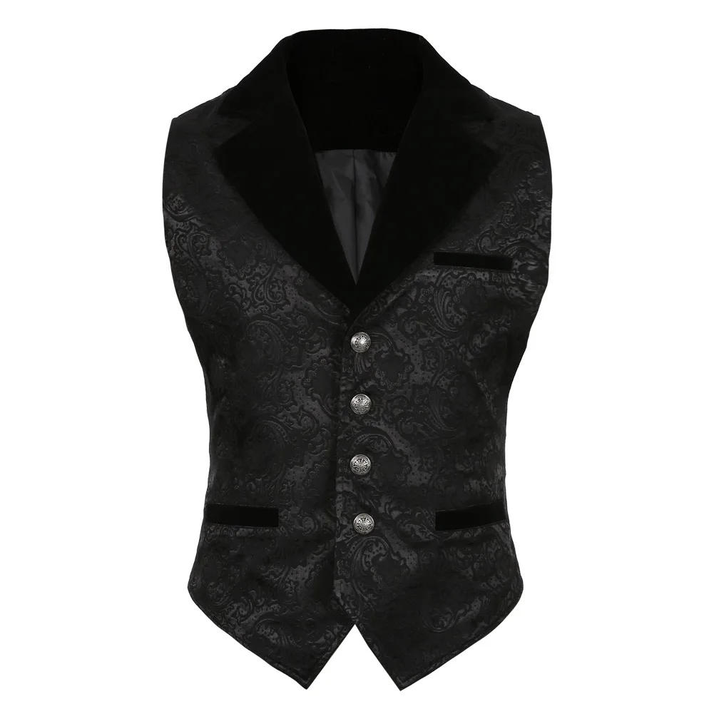 Мужской жилет костюм в стиле стимпанк винтажный викторианском куртка без