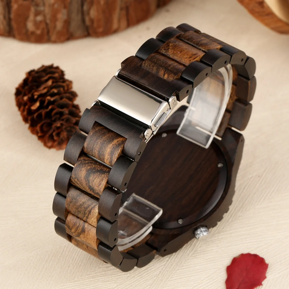 Творческий круг геометрический дизайн часы для мужчин деревянные Ретро ручной
