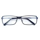 Роскошные брендовые дизайнерские оправы для очков от близорукости мужские прямоугольные синиесерые Пружинные шарниры с полным ободком