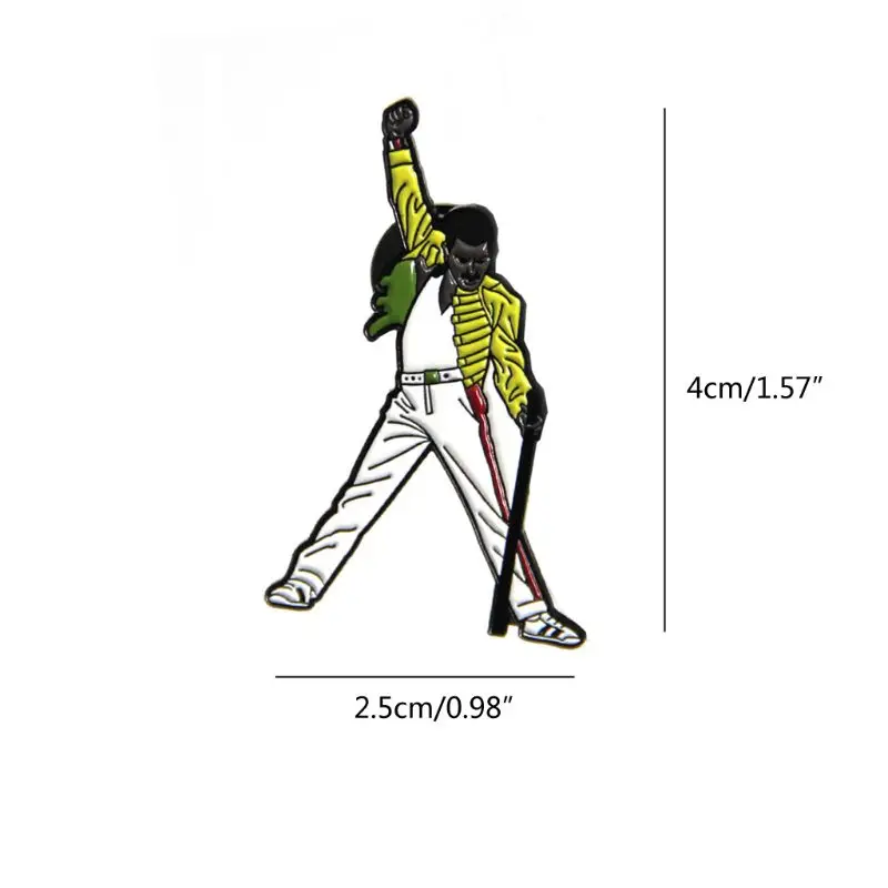 Новая королева ведущий певец Фредди Меркурий эмаль значок булавки брокч Ностальгический вентилятор ювелирные изделия