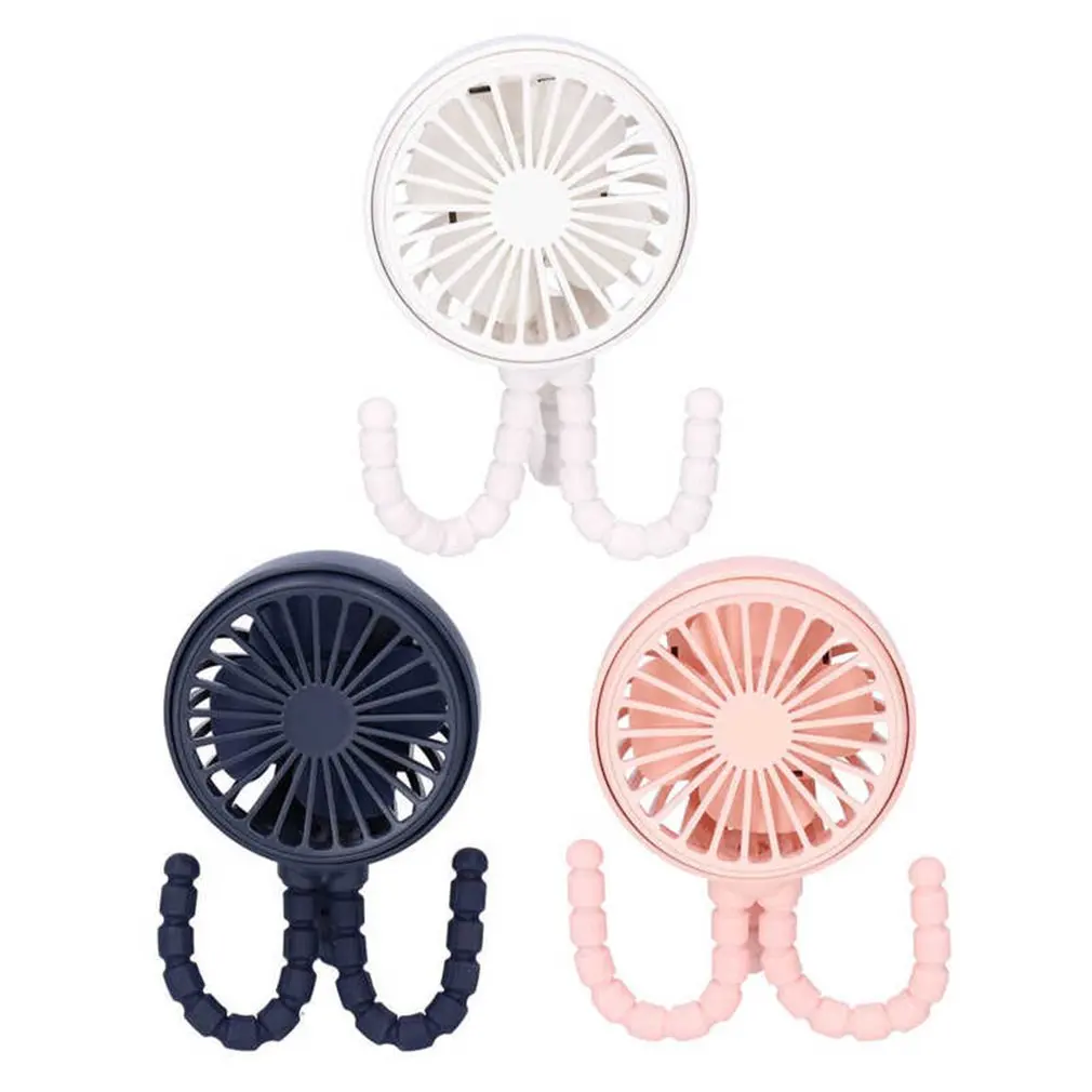

Mini Hand-held Octopus Clip Fan Foldable Storage Design 360 Rotation Function Portable Clip Silent Electric Fan
