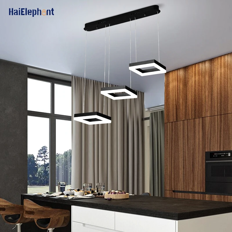 Современный квадратный светодиодный подвесные светильники для столовой