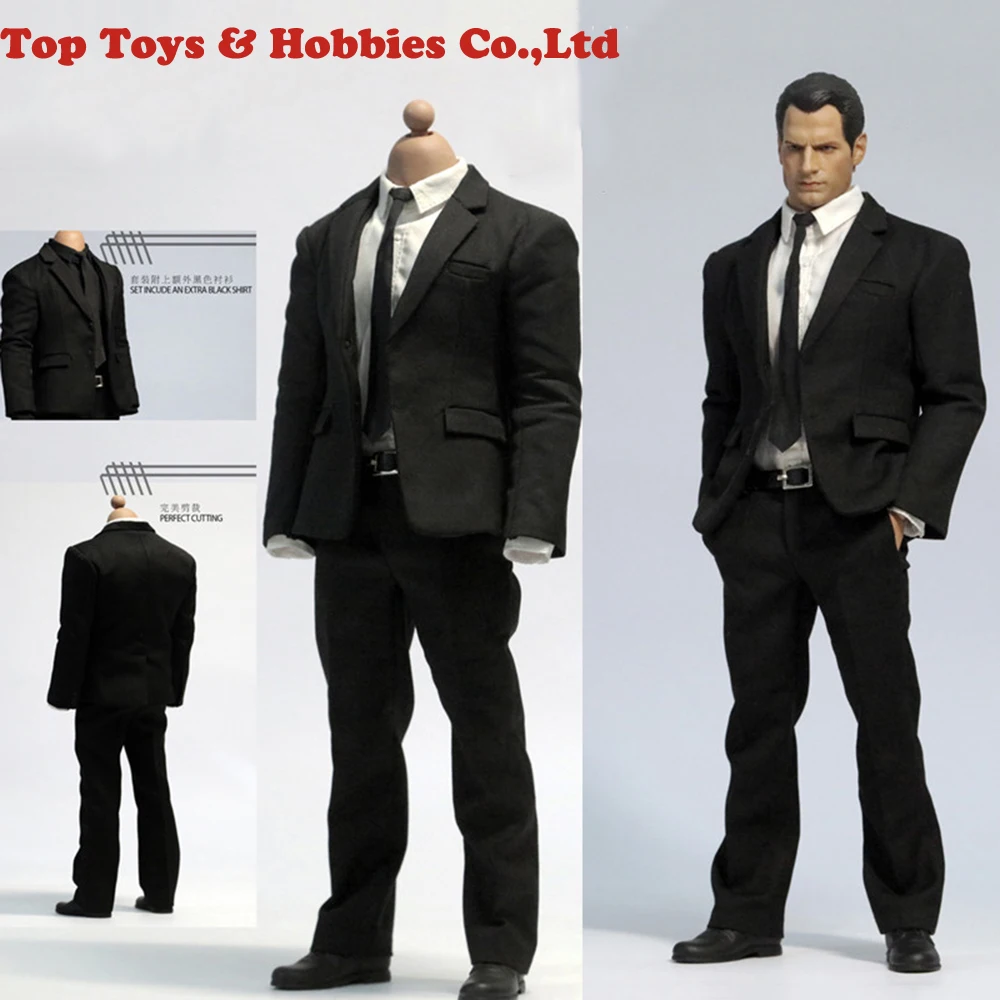 

JXTOYS-031 1/6 scale Black color gentleman suit JXTOYS-034 fit 12" JXS02 BODY male men action figure model for collection