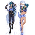 Игровая Подушка Kaeya Чехол для мужчин Genshin Impact Cosplay Dakimakura обнимающий чехол для тела длинный кожаный чехол с 2-сторонним принтом наволочка