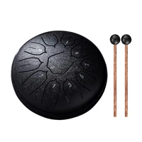 6 inches 14 5 cm steel tongue drum 11 notes tuned percussion instrument handpan drum with 2 drumsticks and carrying bag ethereal