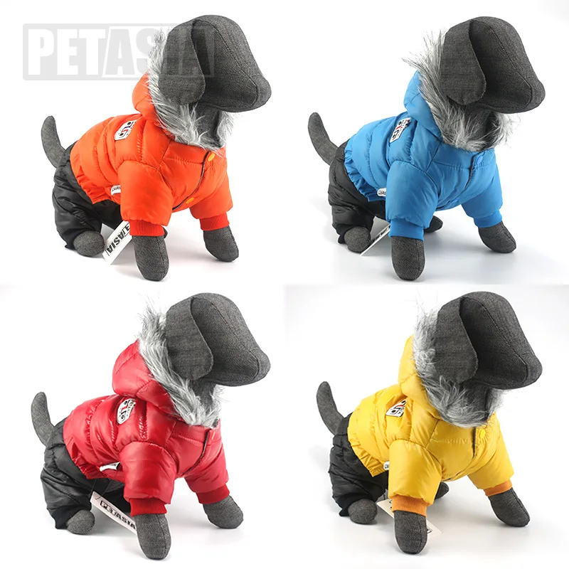 Winter Dog Clothes Super Warm Pet Dogs Overalls Waterproof Coat Jacket Jumpsuit Puppy For Chihuahuas Small Large PETASIA |