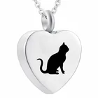 LL001 кошка в моем сердечко кремация ювелирные изделия для пепла для питомца ожерелье с урной на память подвеска-сувенир из нержавеющей стали
