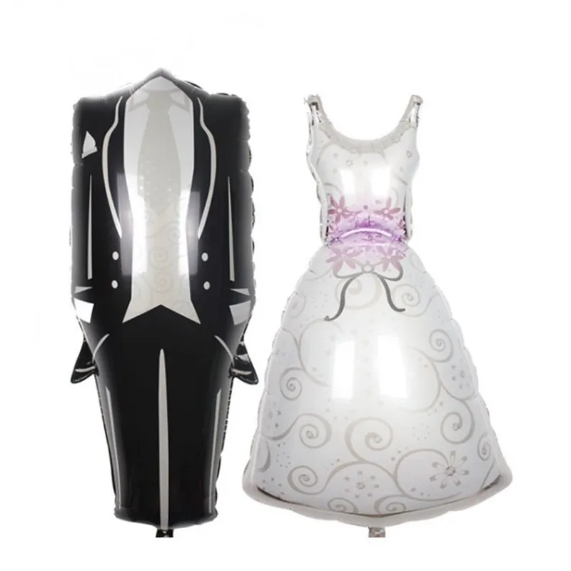 Новый костюм свадебное платье воздушный шар из алюминиевой фольги украшение для