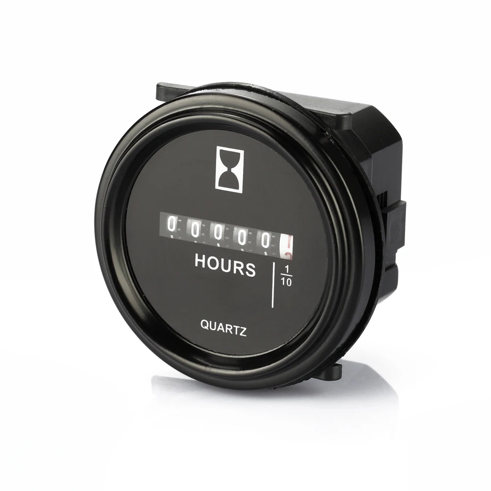 Цифровой счетчик часов водонепроницаемый круглый измеритель 2 3 дюйма 12 В 24 для
