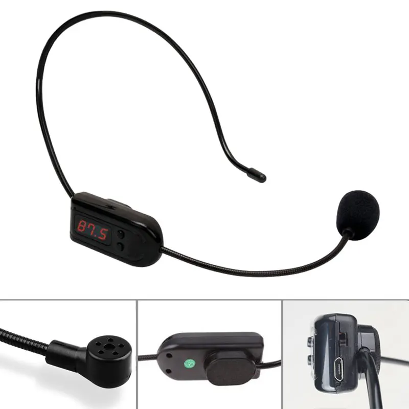 Беспроводной fm микрофон гарнитура Мегафон радио для громкоговорителя обучающий