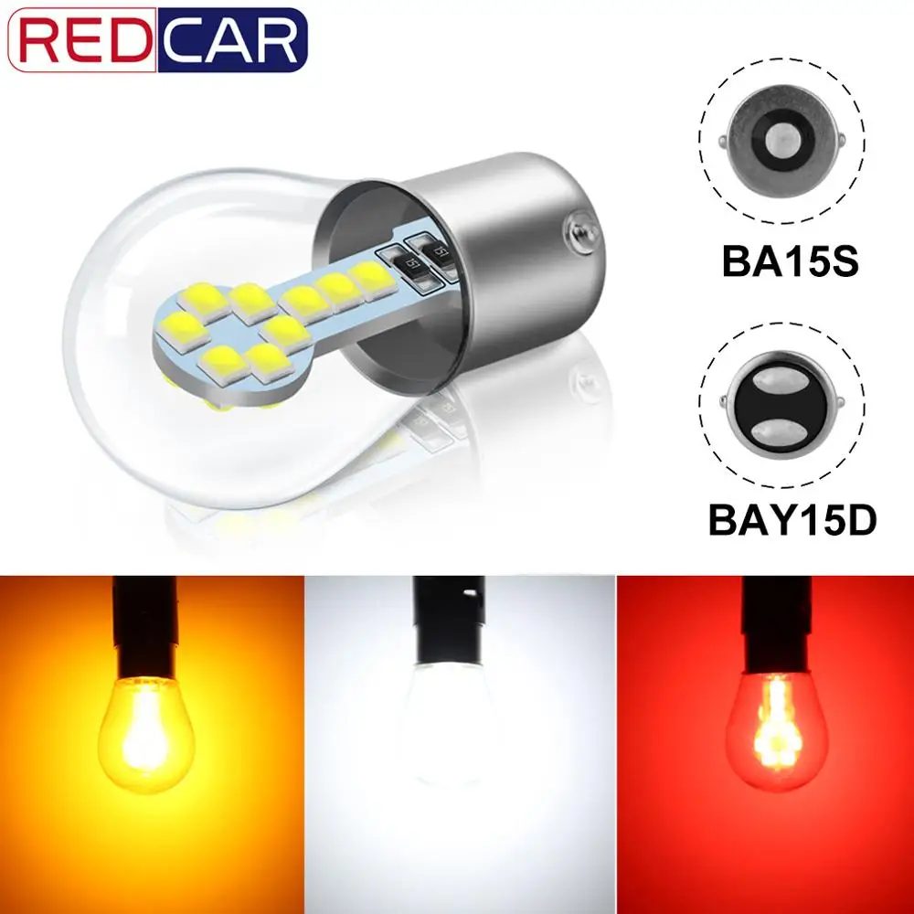 1 шт. P21W светодиодные лампы 1157 P21/5 Вт BAY15D Led 1156 BA15S лампа 18SMD 3030 фишек супер яркий
