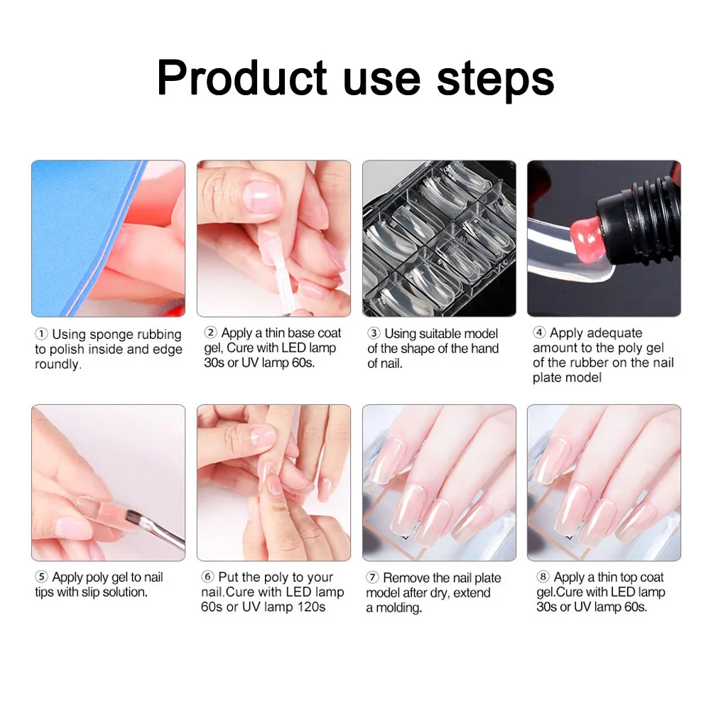 Палец для наращивания ногтей УФ светодиодный Желе Твердых Ногтей Гель акриловый