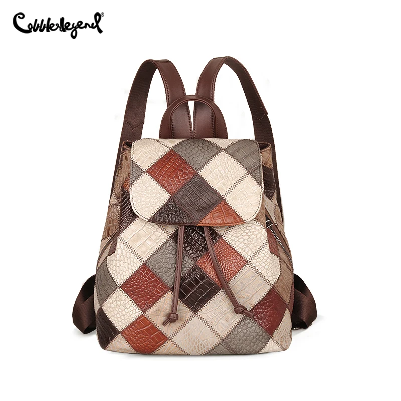 

Cobbler Legend Female Backpack Cowhide Leather Large Capacity School Bag High Quality Women Exquisite Knapsack Casual Bags