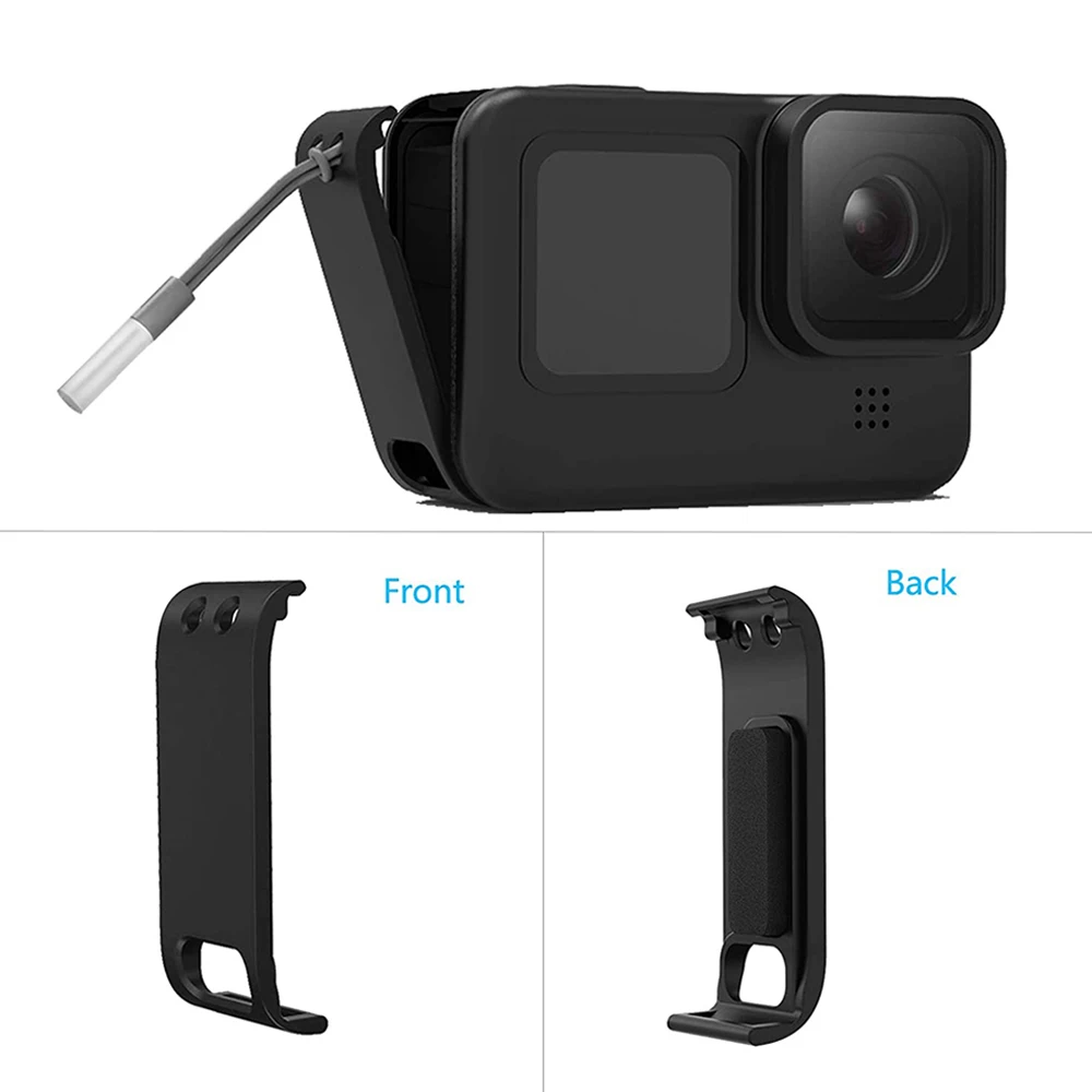 Сменный боковой корпус камеры чехол Крышка батарейного отсека для фото черный