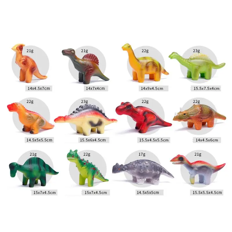

6 Pieces Dinosaur Squishy Toys Set for Slow Rising Stress Relief Super Soft Squeeze Dinosaur Toys