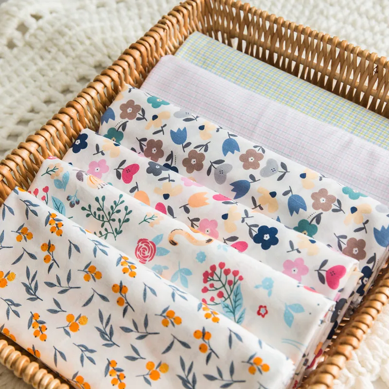 160 см * 50 детская хлопковая ткань с цветочным принтом для шитья стеганое