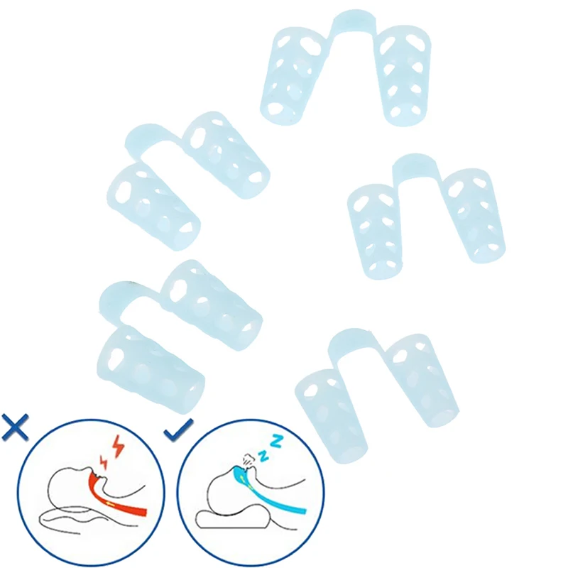 4 шт. снятие храпа зажим для носа Храп остановка дыхательный аппарат защита сна