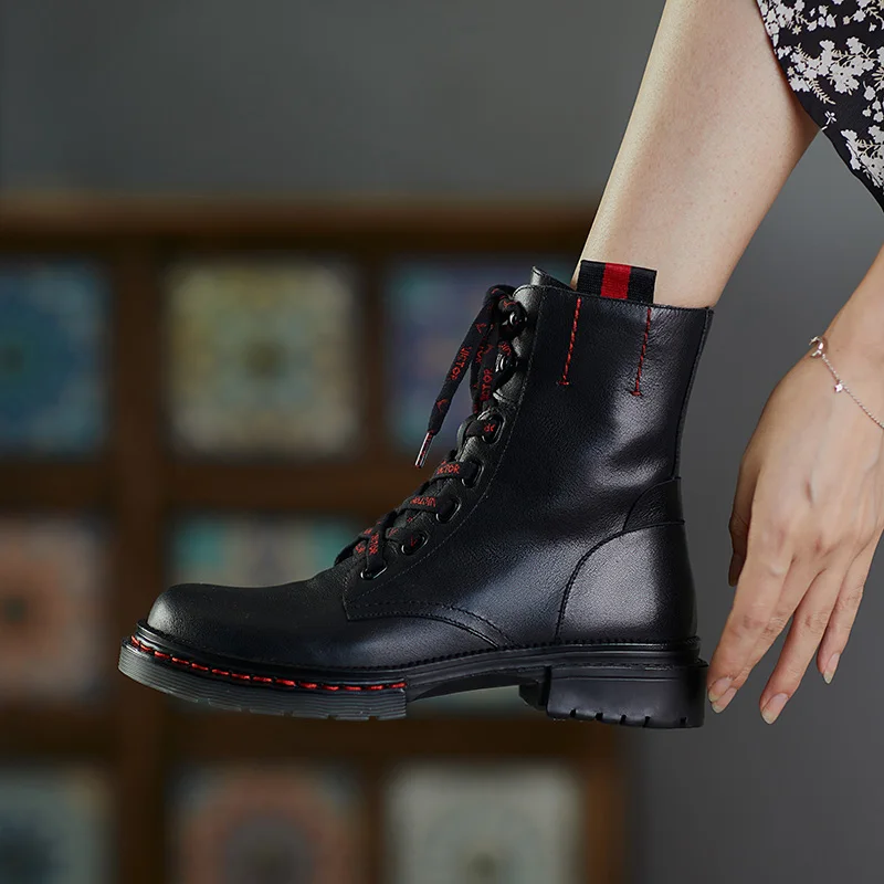 Женские ботильоны из натуральной коровьей кожи Mordoan короткие ботинки в