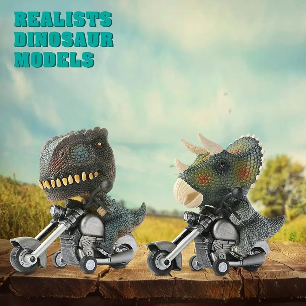 

Dinosaur Toy Friction Powered Motorcycle Game T-rex And Triceratops Dino Toys For Boys Age Boys Girls Birthday Gift E4p0