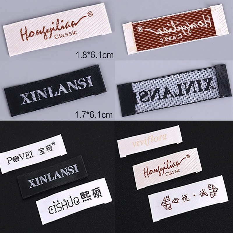 FreeShippingCustomizedGarmentLabels/wovenLabelsClothingEmbroideredTagsLOGOWithCutAndFoldCustomClothingHangTagChildren'sClothing | Дом и