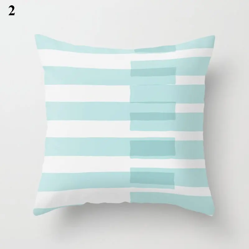 

Sofa Cushion Cover Geometric Printed Pillowcase Printed Comfortable Mint Green Cushion Cover Fresh Home Textile Products