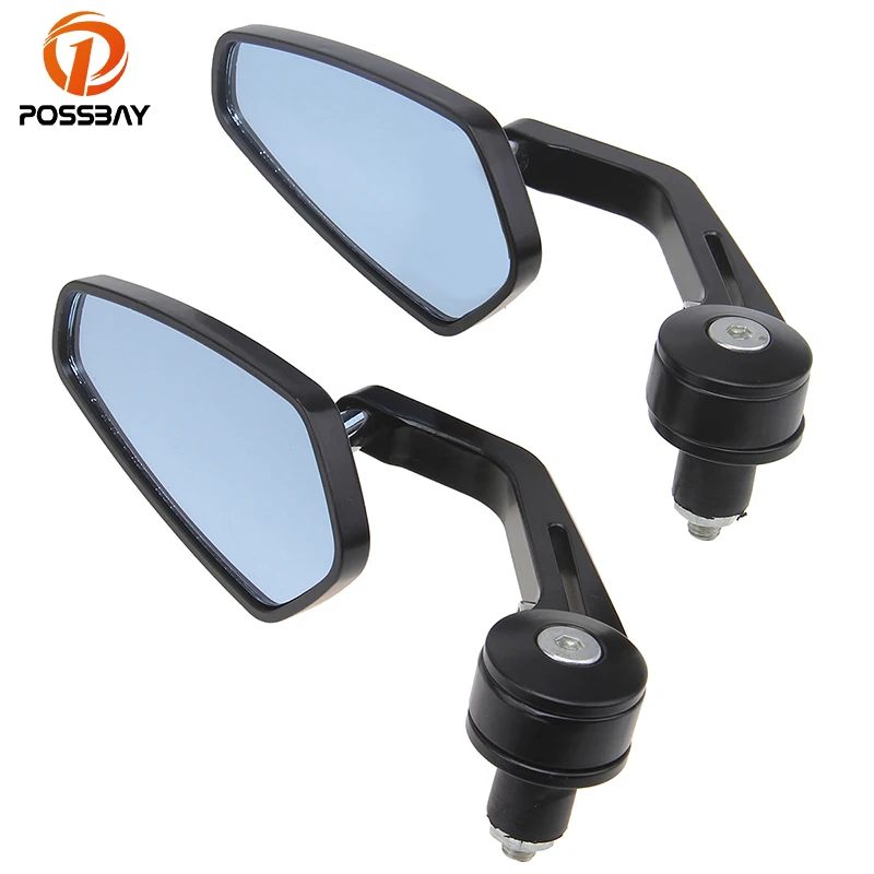 Мотоциклетные зеркала POSSBAY 7/8 дюйма боковое зеркало заднего вида для Honda Yamaha Suzuki