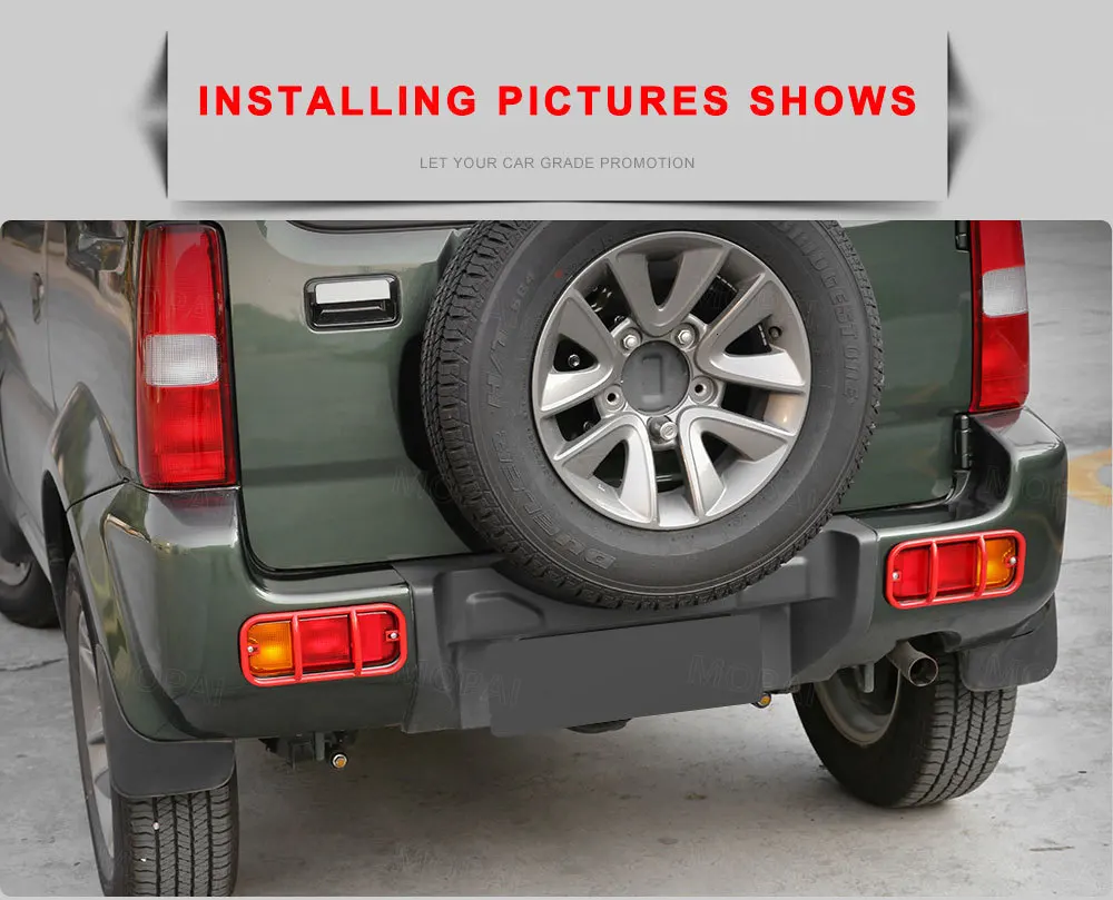 MOPAI автомобильный фонарь для Suzuki jimny 2007 вверх металлический задний бампер задний противотуманный светильник крышка лампы Защита для Suzuki аксессуары для jimny
