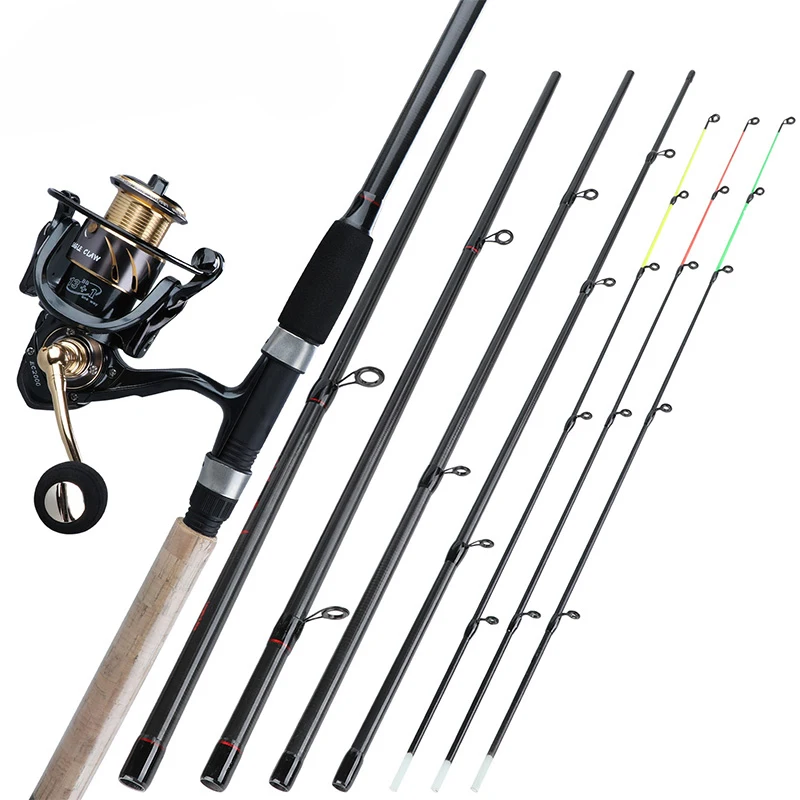 Sougayilang портативный 6 секций спиннинговая удочка и Катушка комбо углеродное