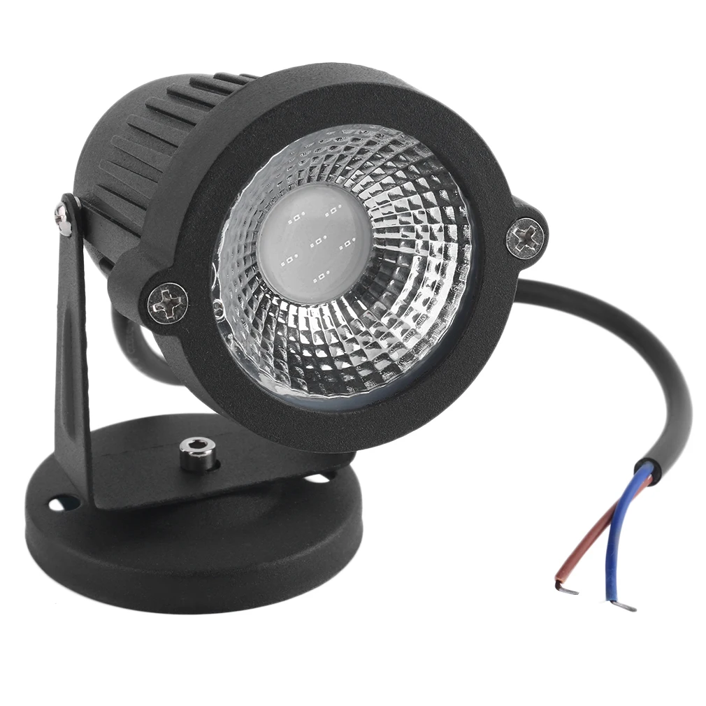 

ICOCO Black Long Life Energy-Saving 8W Flat Bottomed Garden Yard Lawn Light Lamp COB 85-265V Garden Spotlight No Ultraviolet