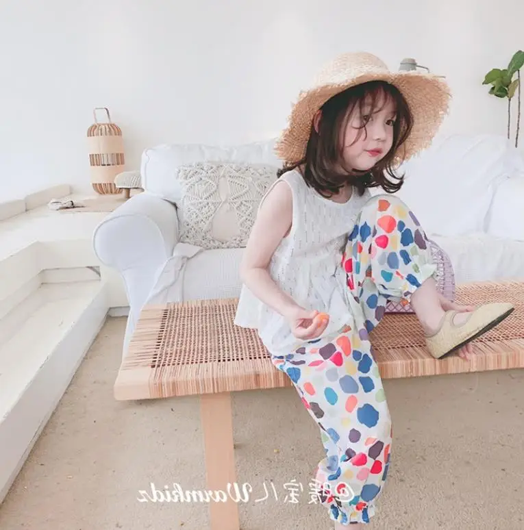 Комплекты для девочек 2020 новые летние противомоскитные штаны Милая легкая в