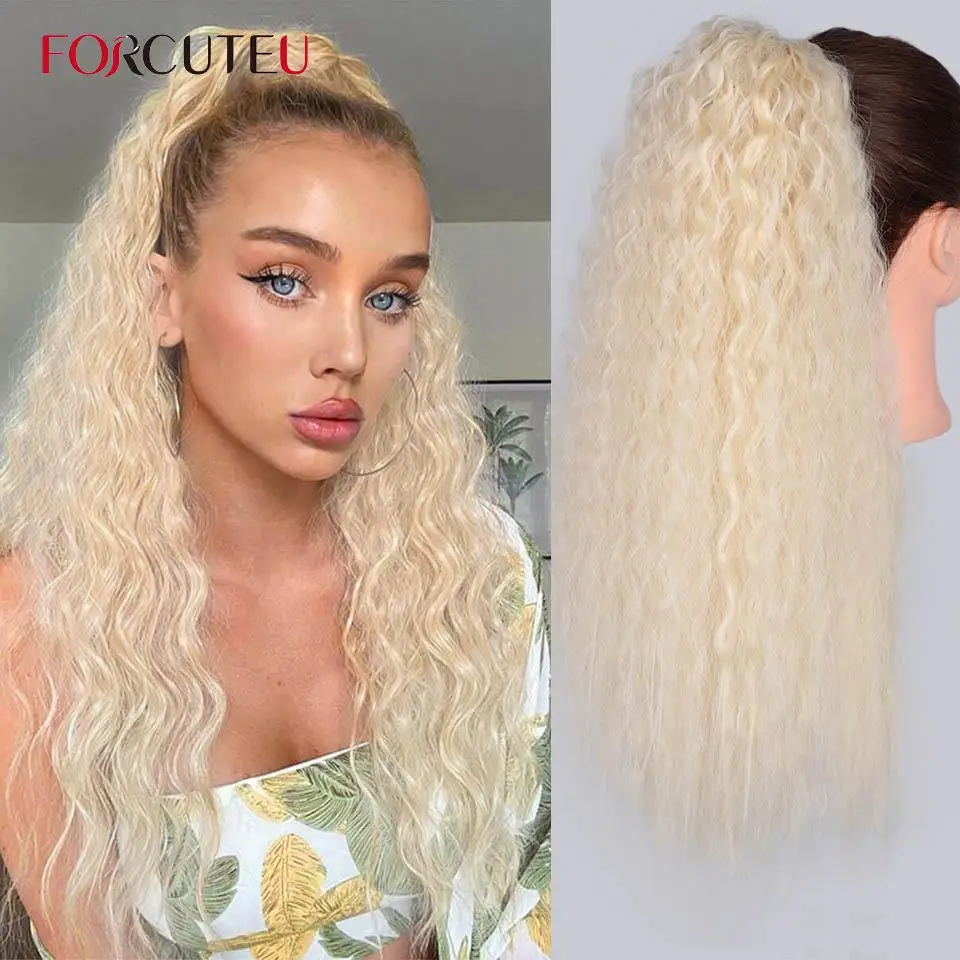 Длинный синтетический удлинитель конского хвоста курчавые прямые женские